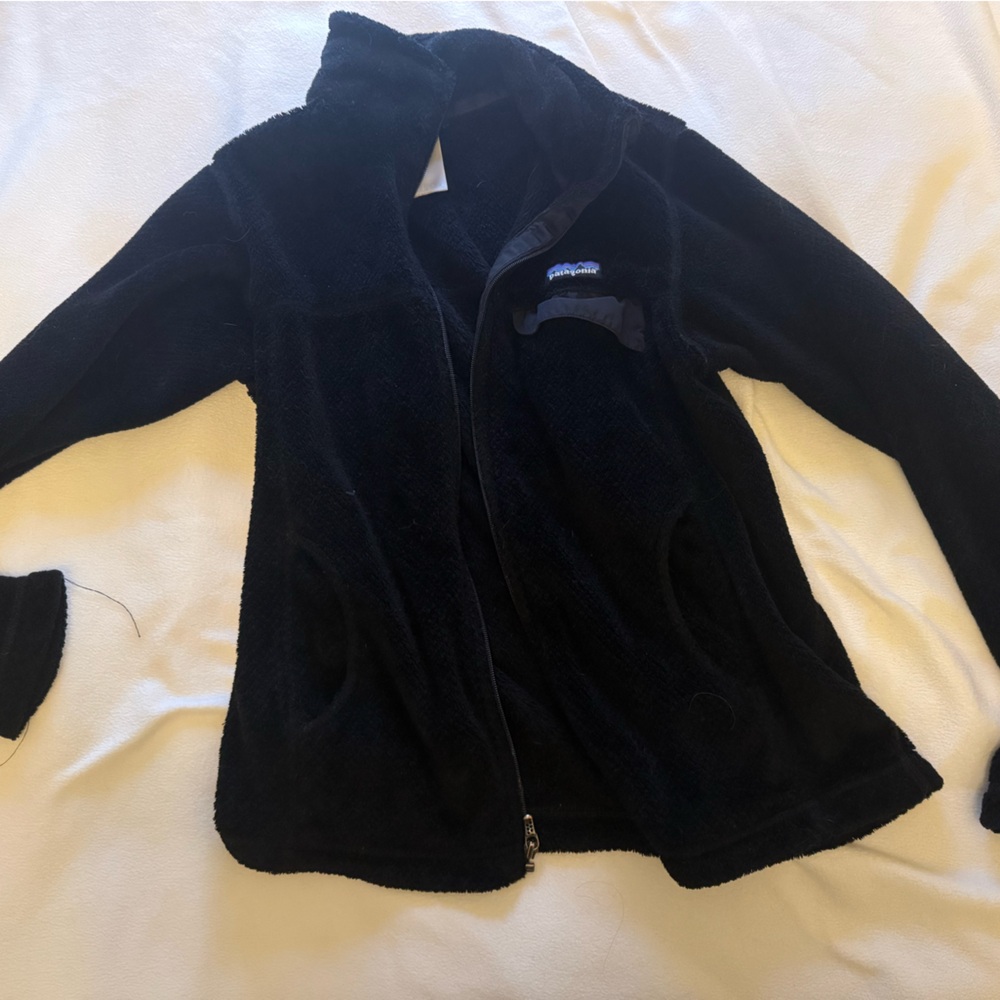 Black Fleece Zip-Up Jacket